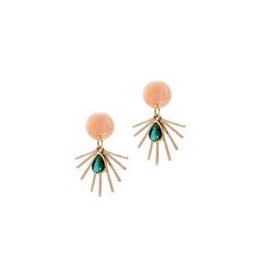 Tarzana Emerald and Resin Sunburst Earrings
